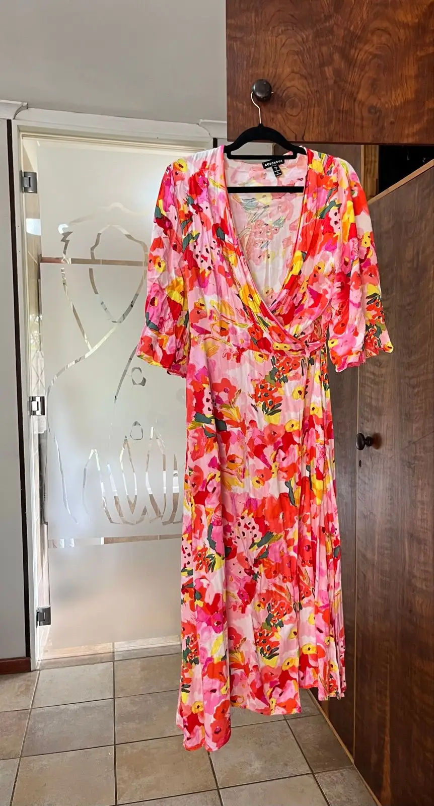 Kokonova Floral Wrap Dress