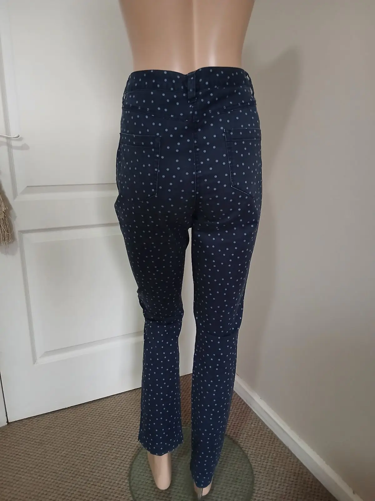 Woolworths Navy Polka Dot Trousers Size 36