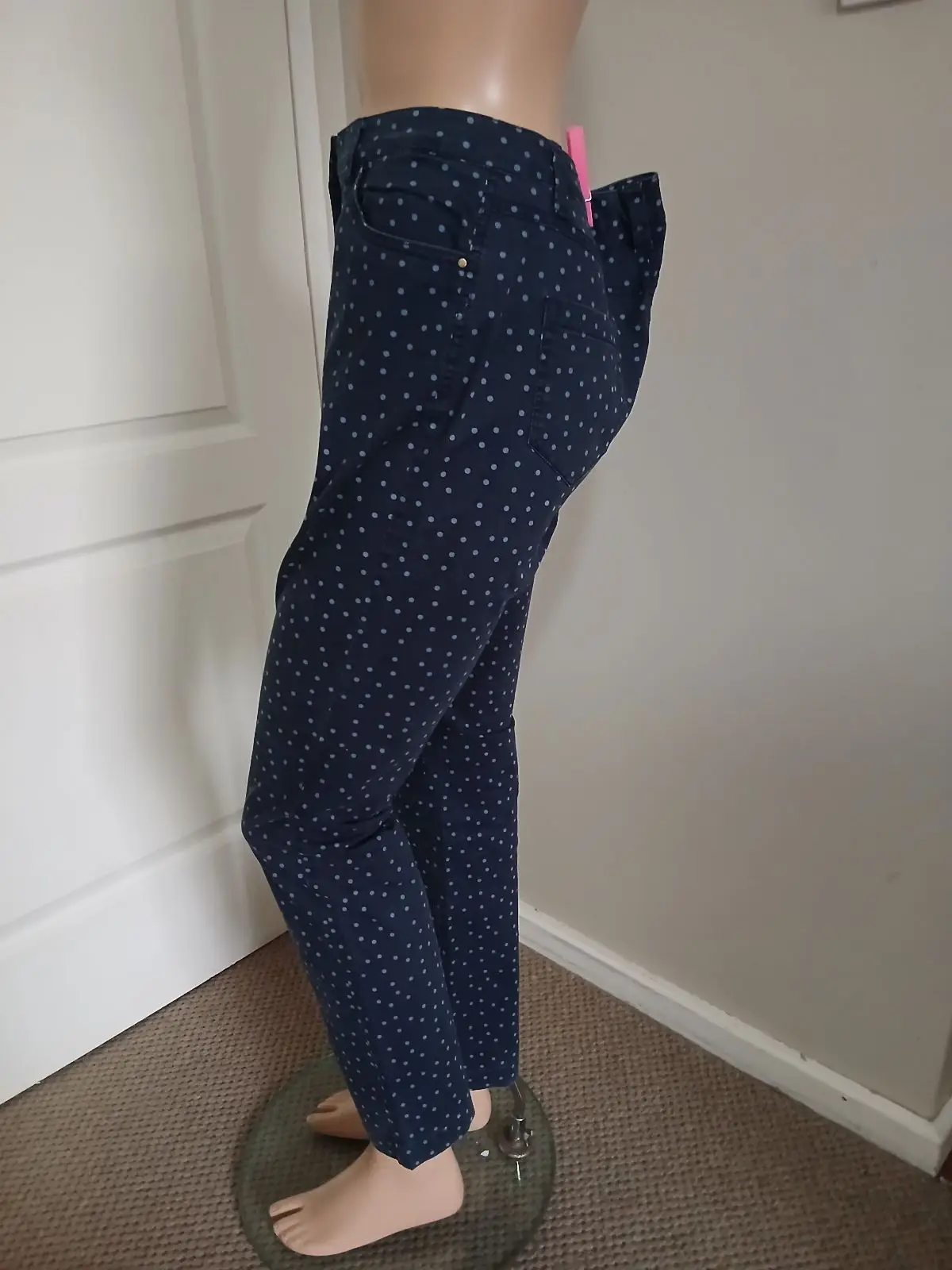Woolworths Navy Polka Dot Trousers Size 36