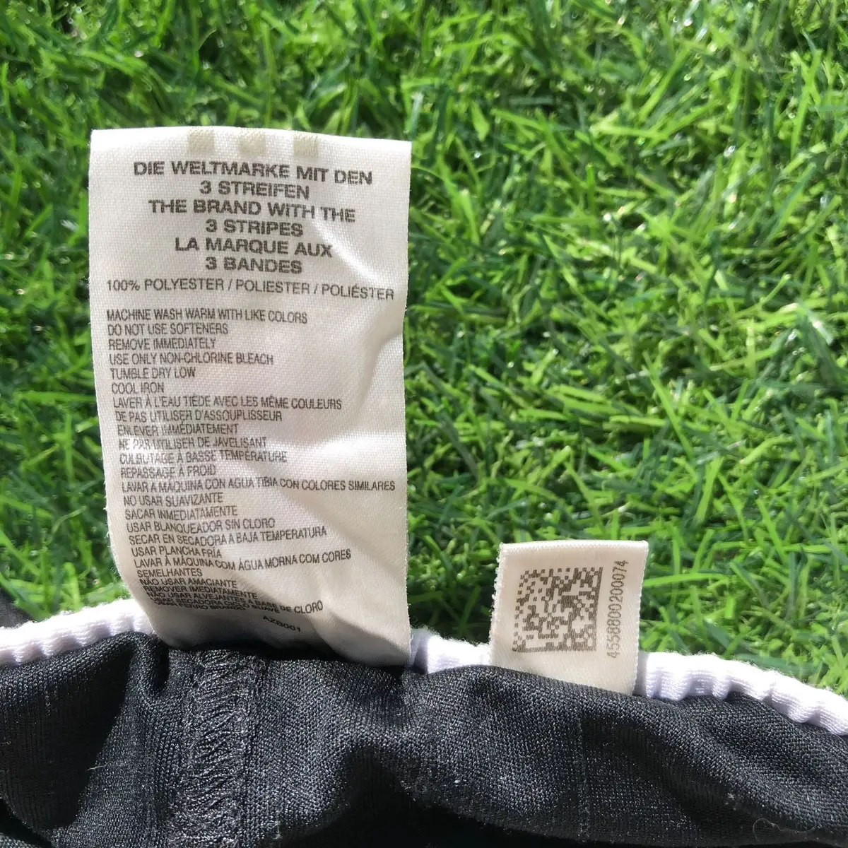 Adidas Black Shorts with White Stripes