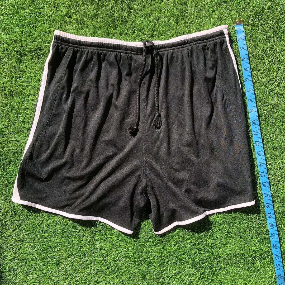 Adidas Black Shorts with White Stripes