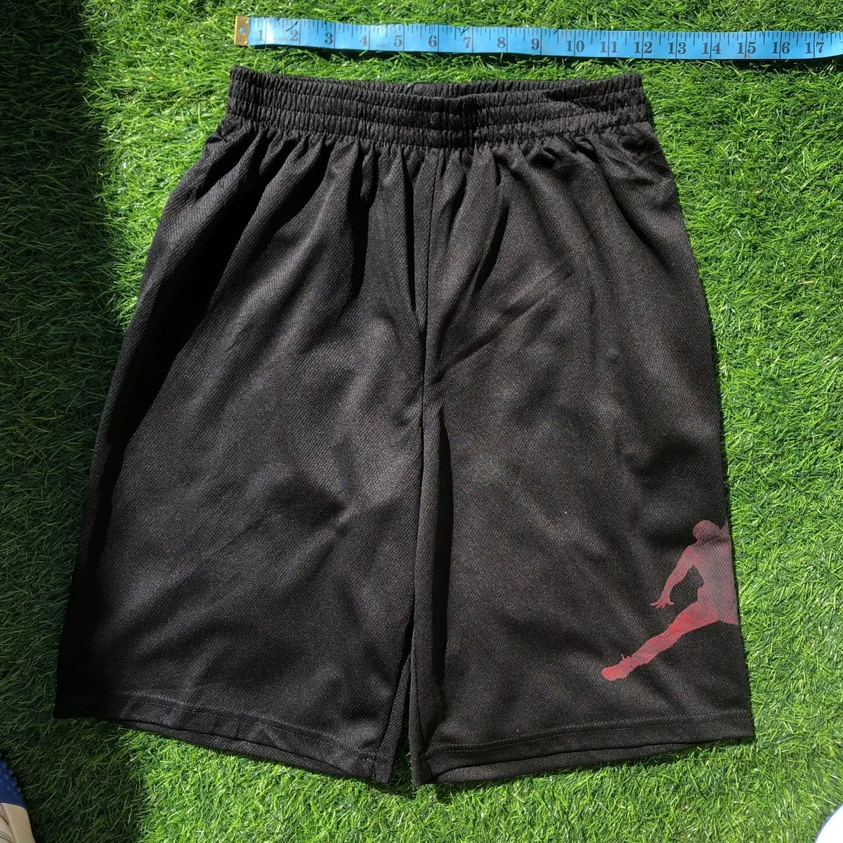 Jordan Air Jordan Black Athletic Shorts with Red Jumpman Logo