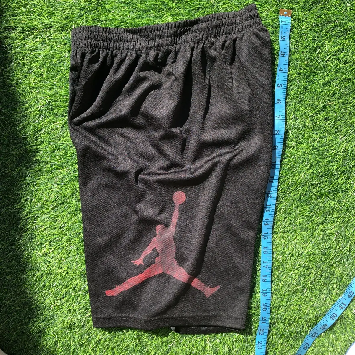 Air Jordan Black Athletic Shorts with Red Jumpman Logo