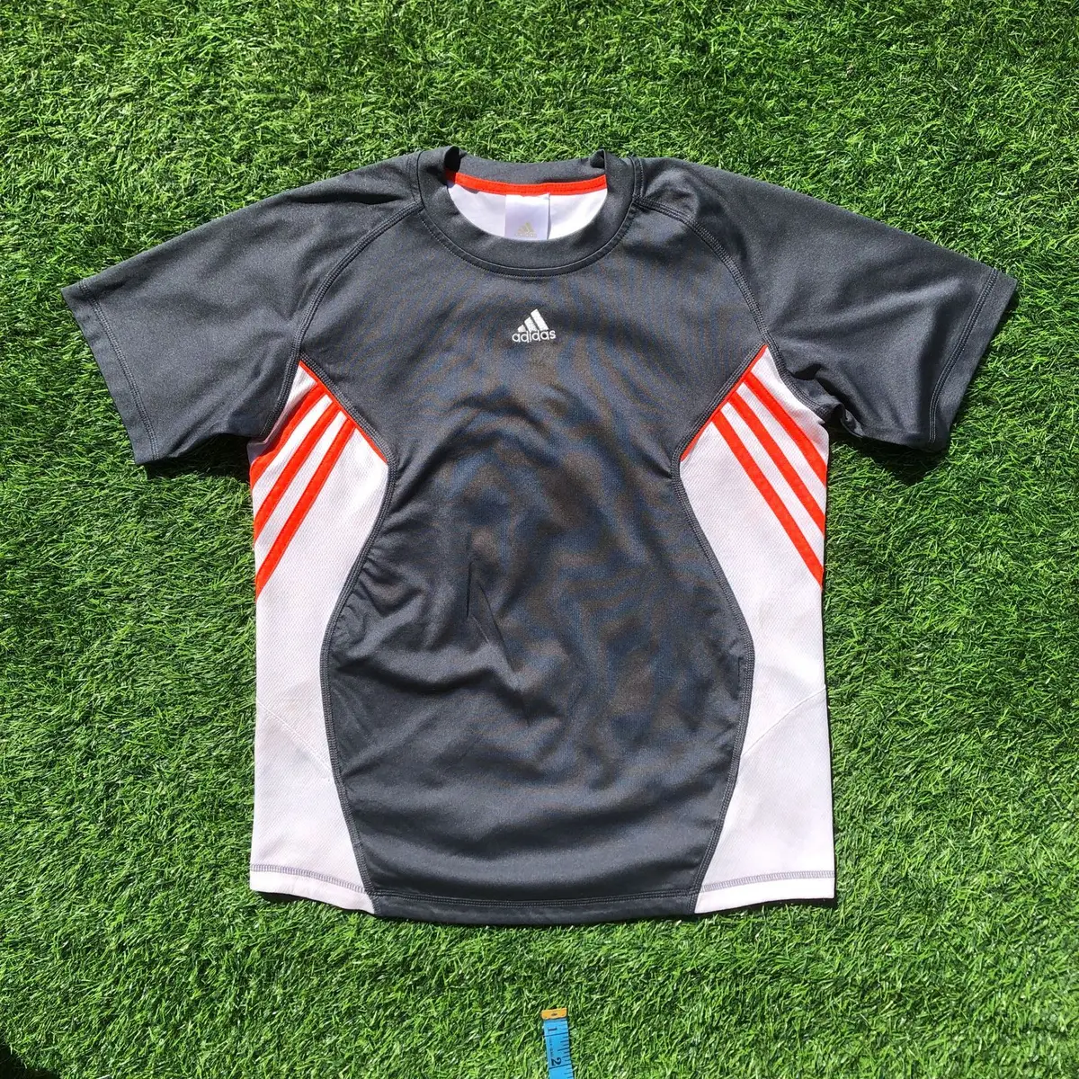 Adidas Athletic Short-Sleeve Top Grey/Orange