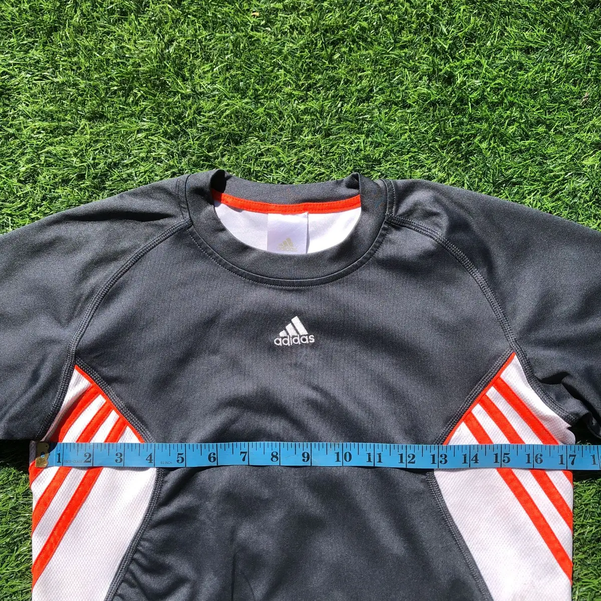 Adidas Athletic Short-Sleeve Top Grey/Orange