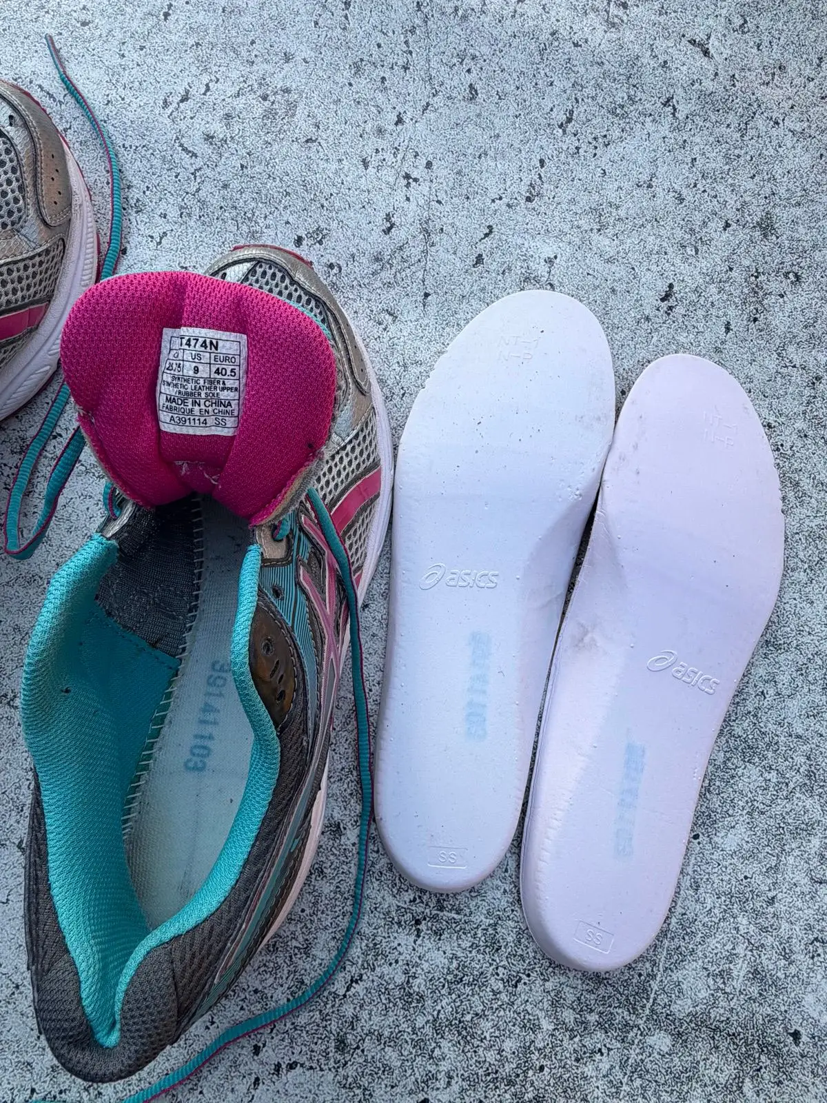 Asics Gel-Contend 2 Running Sneakers Grey Teal Pink