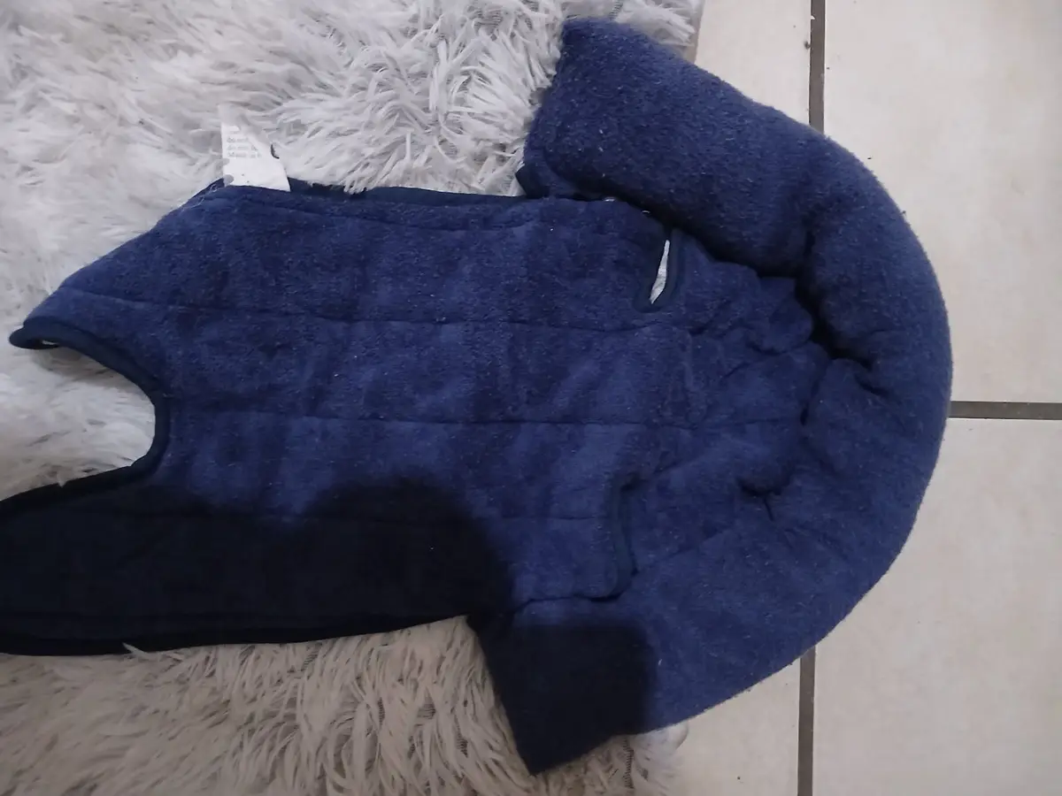 Navy Blue Quilted Pet Coat