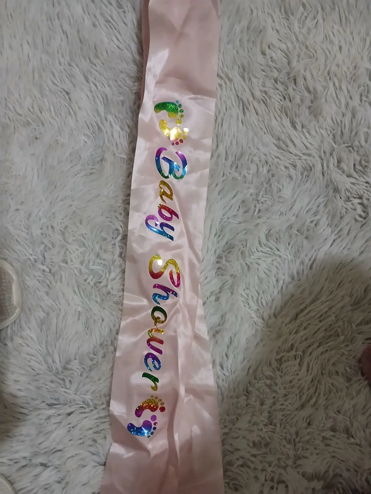 Pink Baby Shower Satin Sash