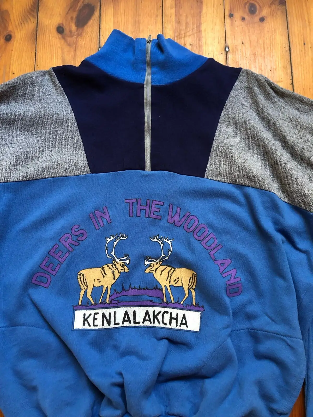 Vintage Colorblock Half-Zip Sweatshirt