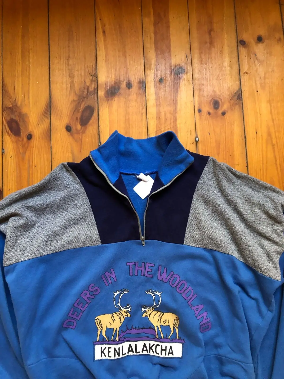 Vintage Colorblock Half-Zip Sweatshirt