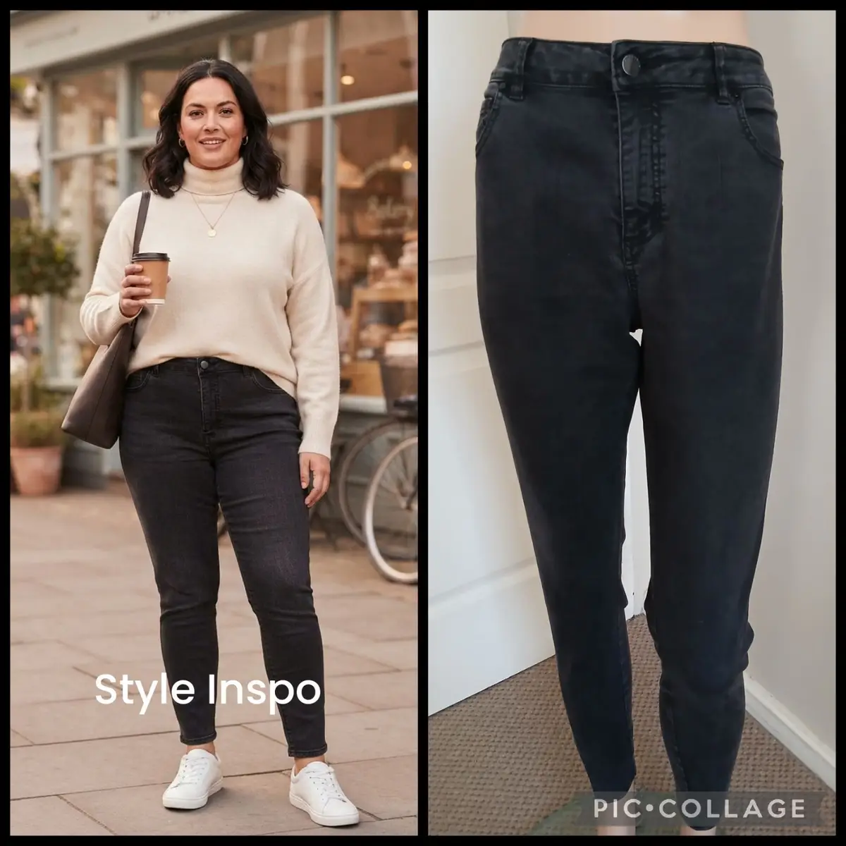 Witchery Black Skinny Jeans Size 14