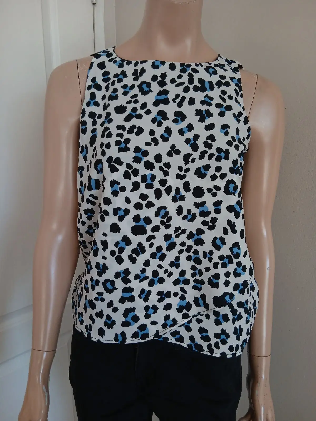 Zara Sleeveless Animal Print Top