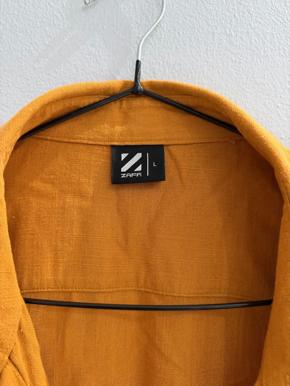 Zara Mustard Yellow Short Sleeve Button-Up Shirt