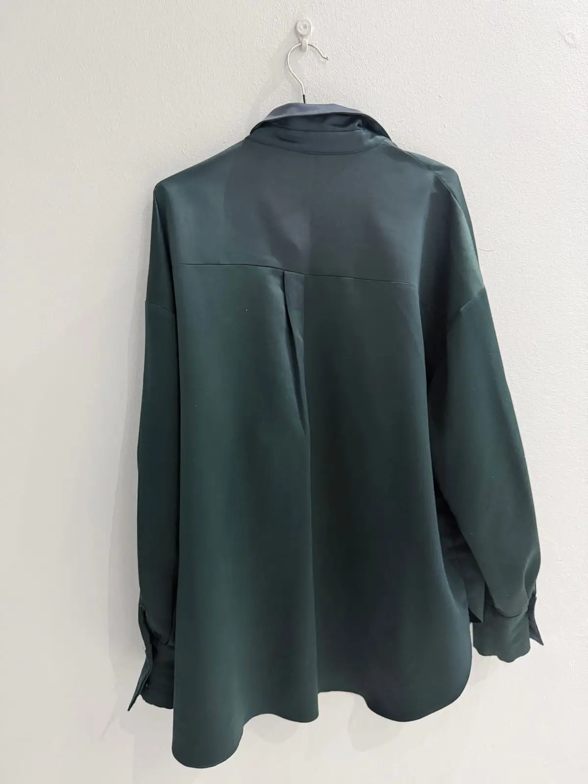 Foschini Dark Green Satin Button-Up Shirt