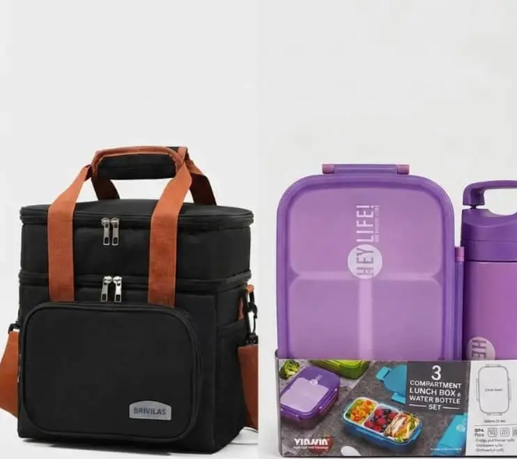 Double Lunch Bag & Lunch set combo-New