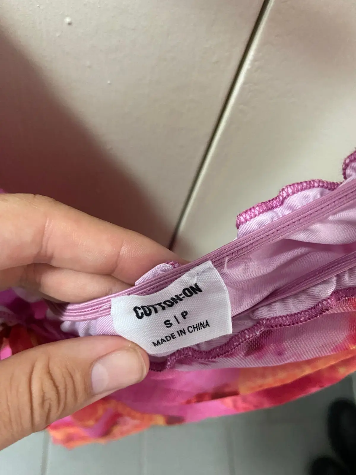Cotton On Pink Floral Mesh Dress
