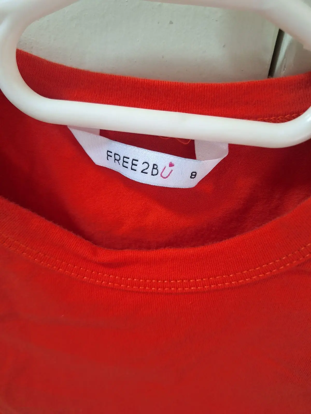 Free 2 B U Red Crop Top