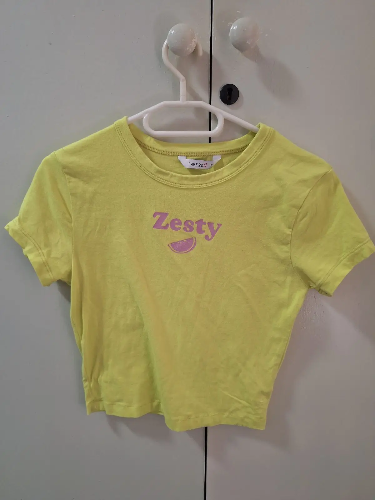 Edgars Free 2BU Lime Green Zesty Crop Top