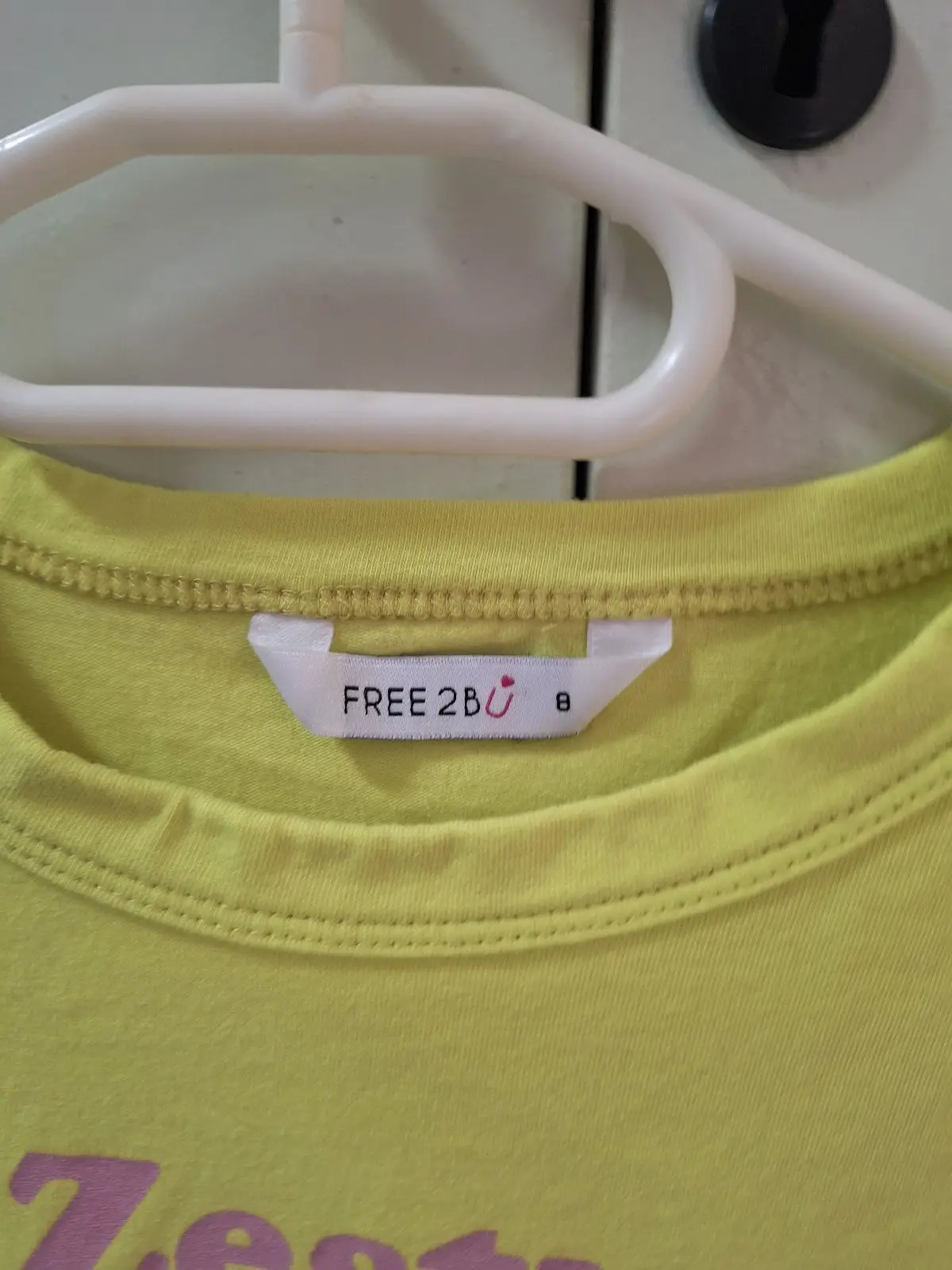 Free 2BU Lime Green Zesty Crop Top