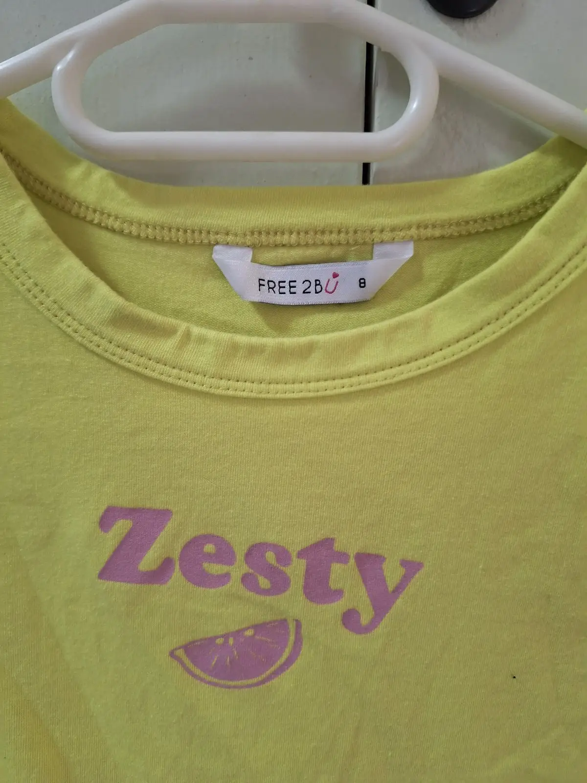 Free 2BU Lime Green Zesty Crop Top