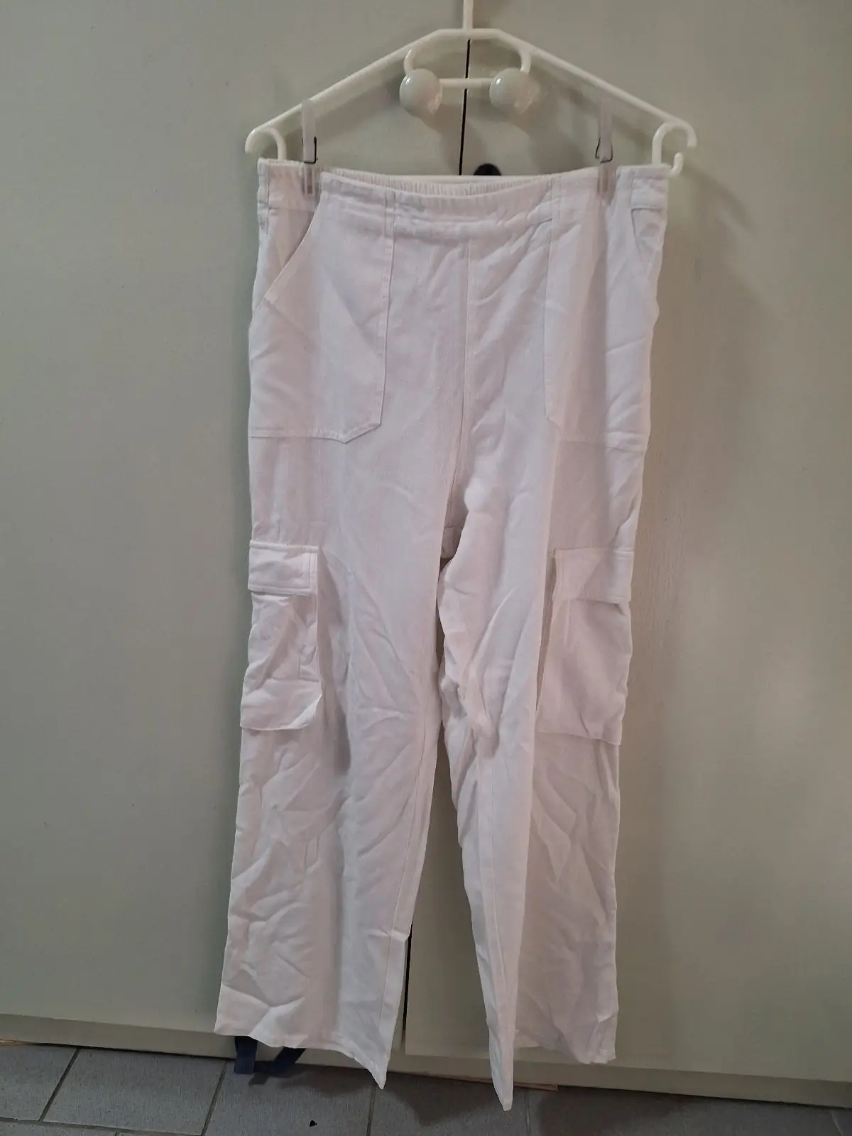 White Cargo Pants