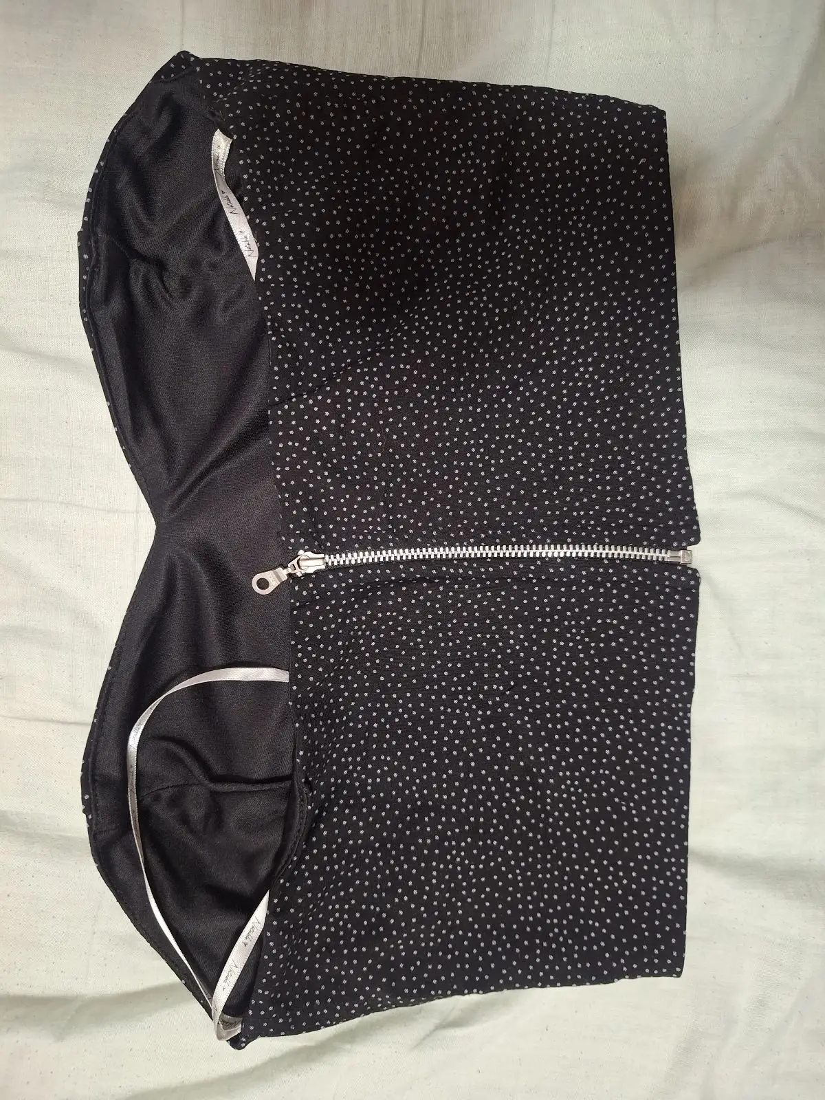 YDE Black Polka Dot Strapless Top