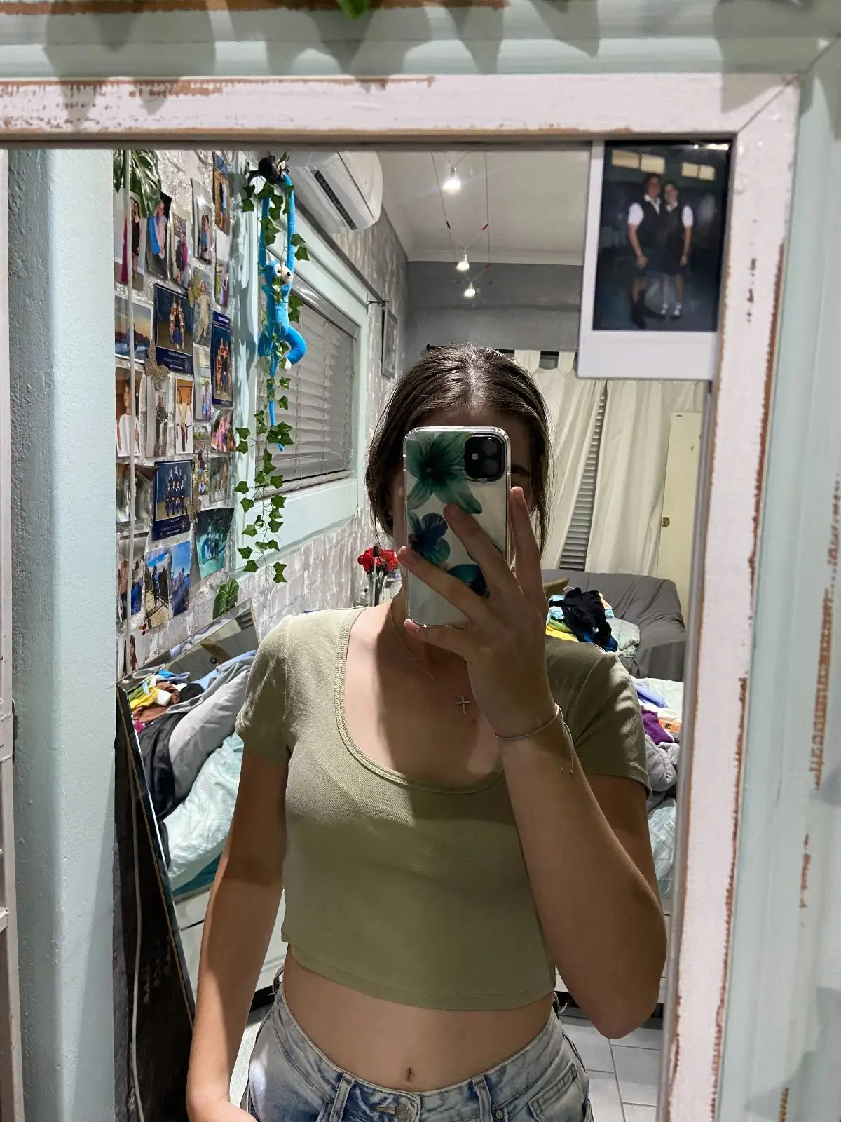 Cotton On Green Scoop Neck Crop Top