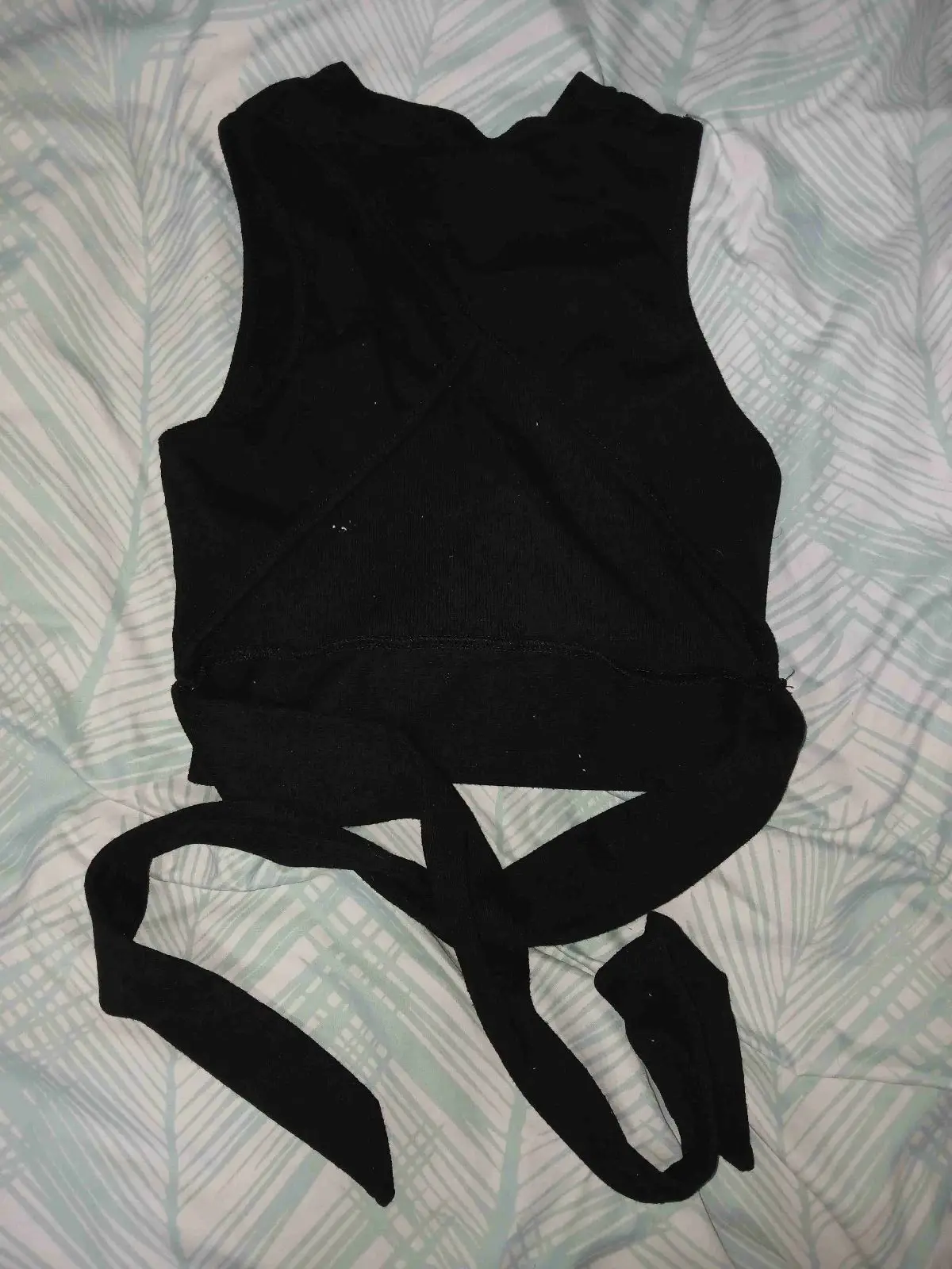 Black Sleeveless Crop Top