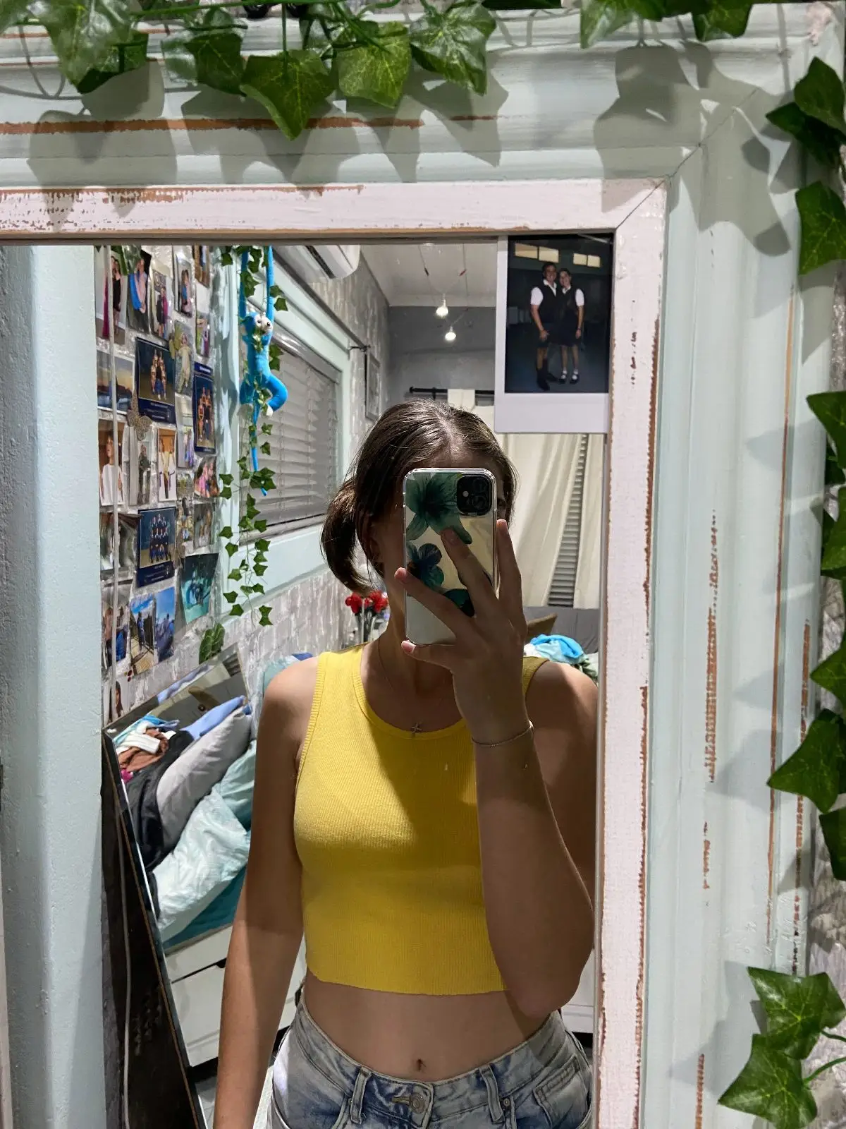 Factorie Blue Ribbed Crop Top