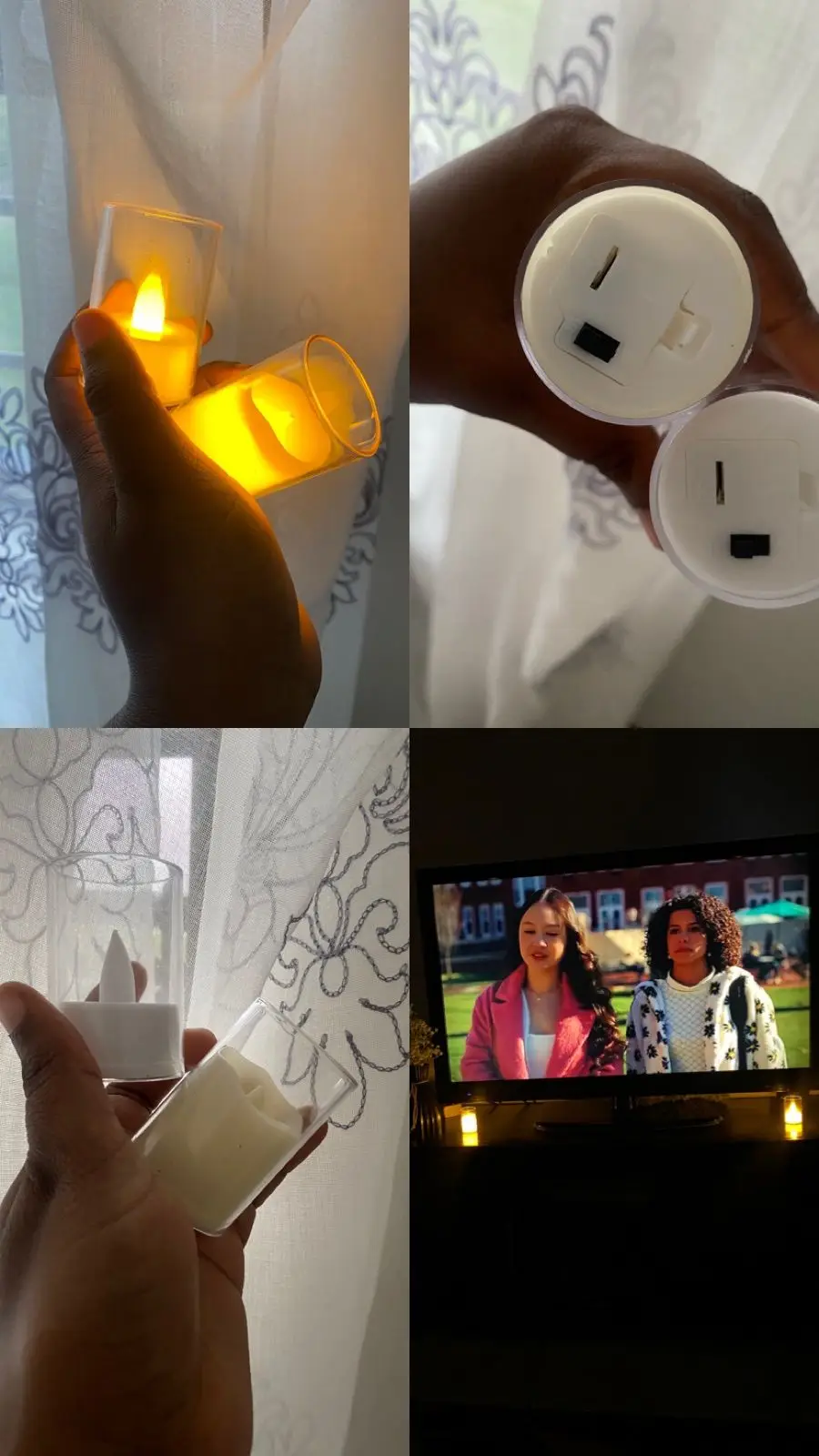 LED Electronic Candle in Glass Holder
