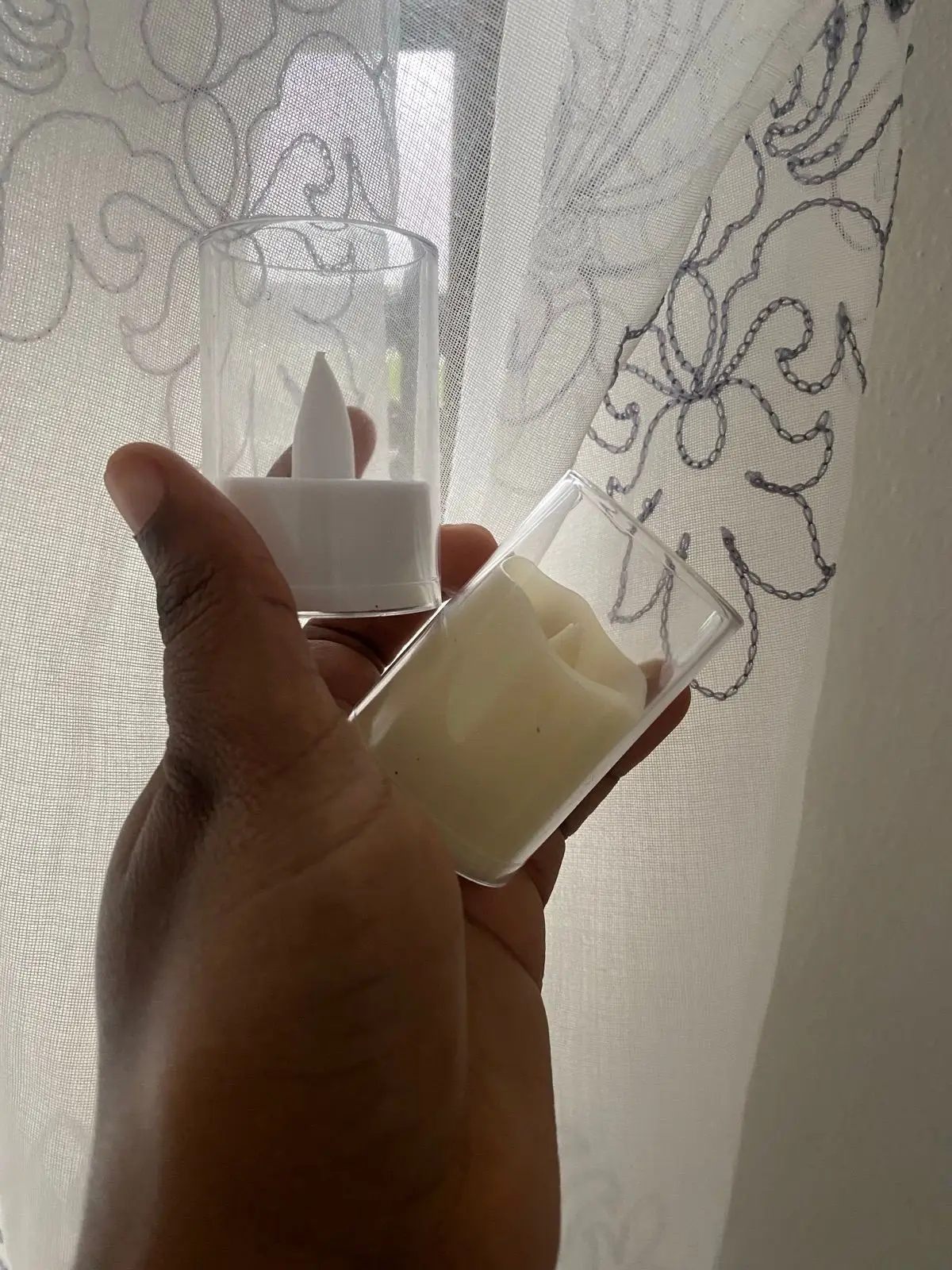 LED Electronic Candle in Glass Holder