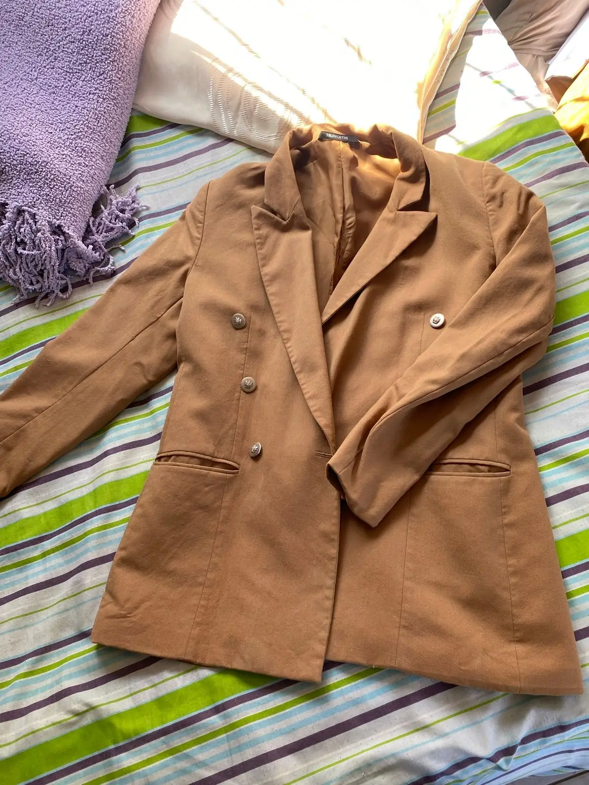 Truworths Brown Double-Breasted Blazer