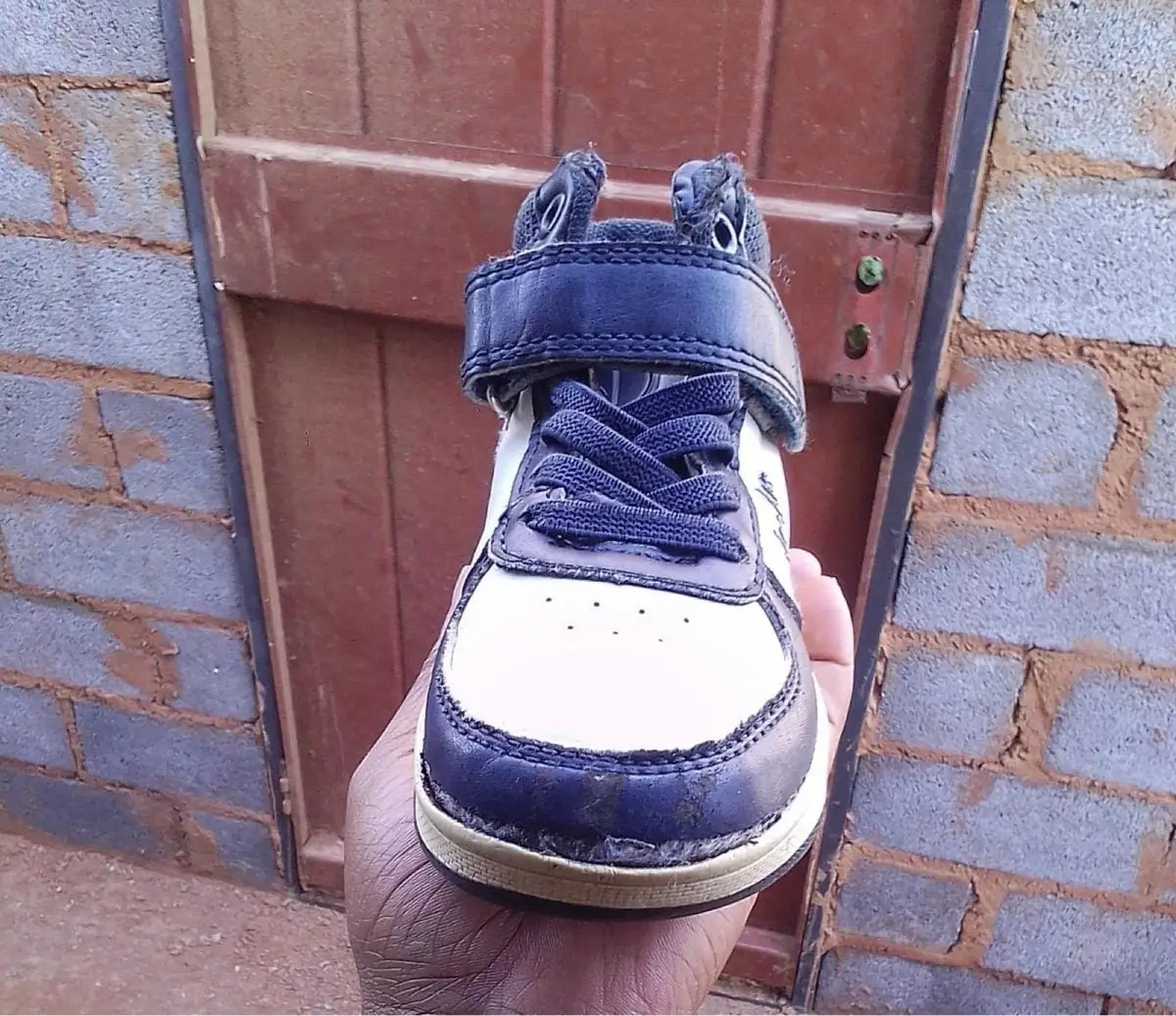 Jordan Air Jordan Kids High-Top Sneaker Navy and White