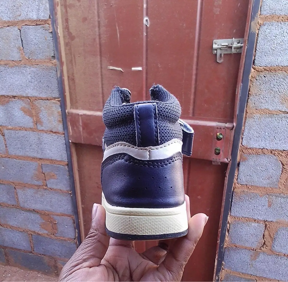 Air Jordan Kids High-Top Sneaker Navy and White