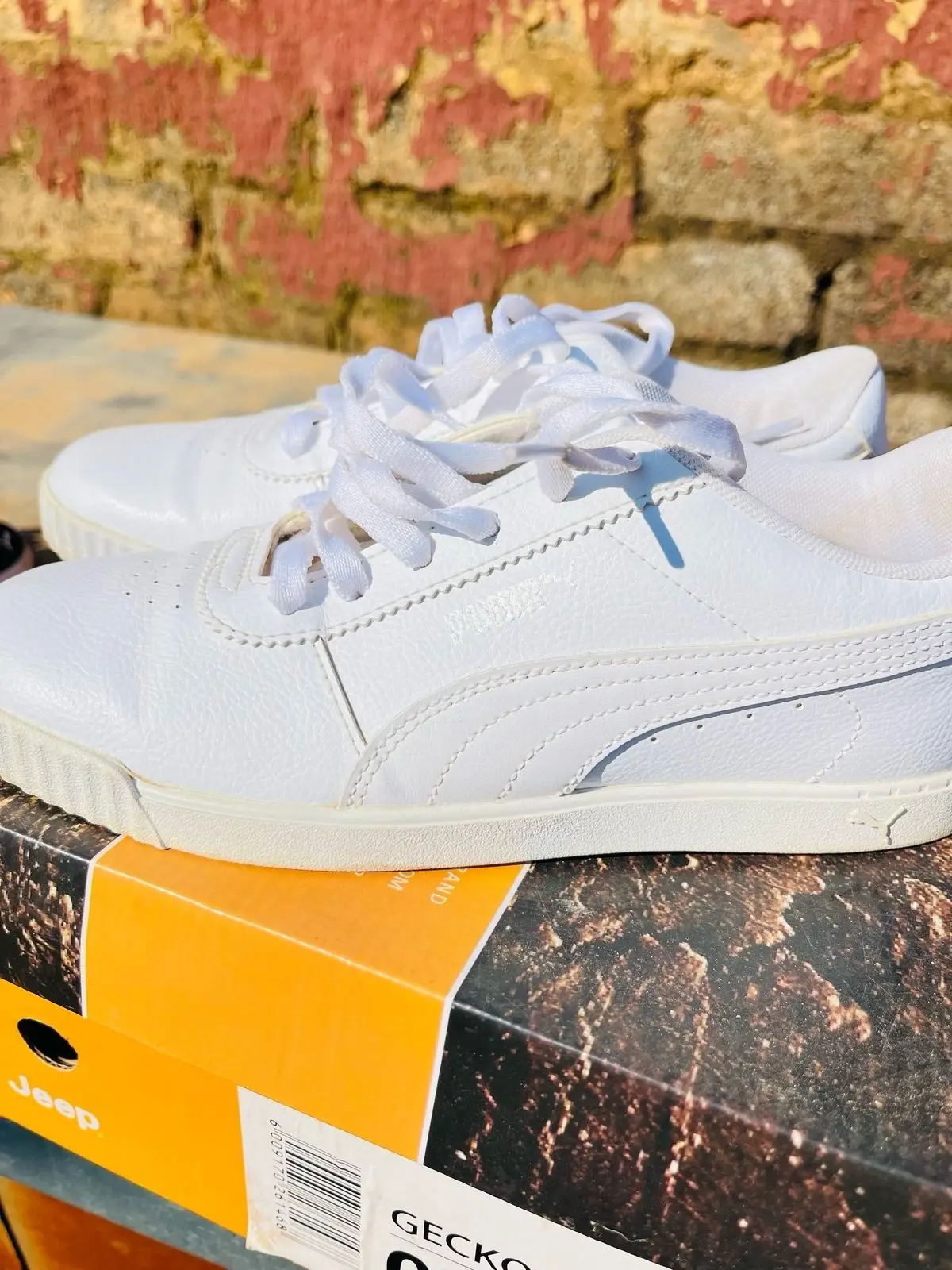 Puma White Leather Sneakers