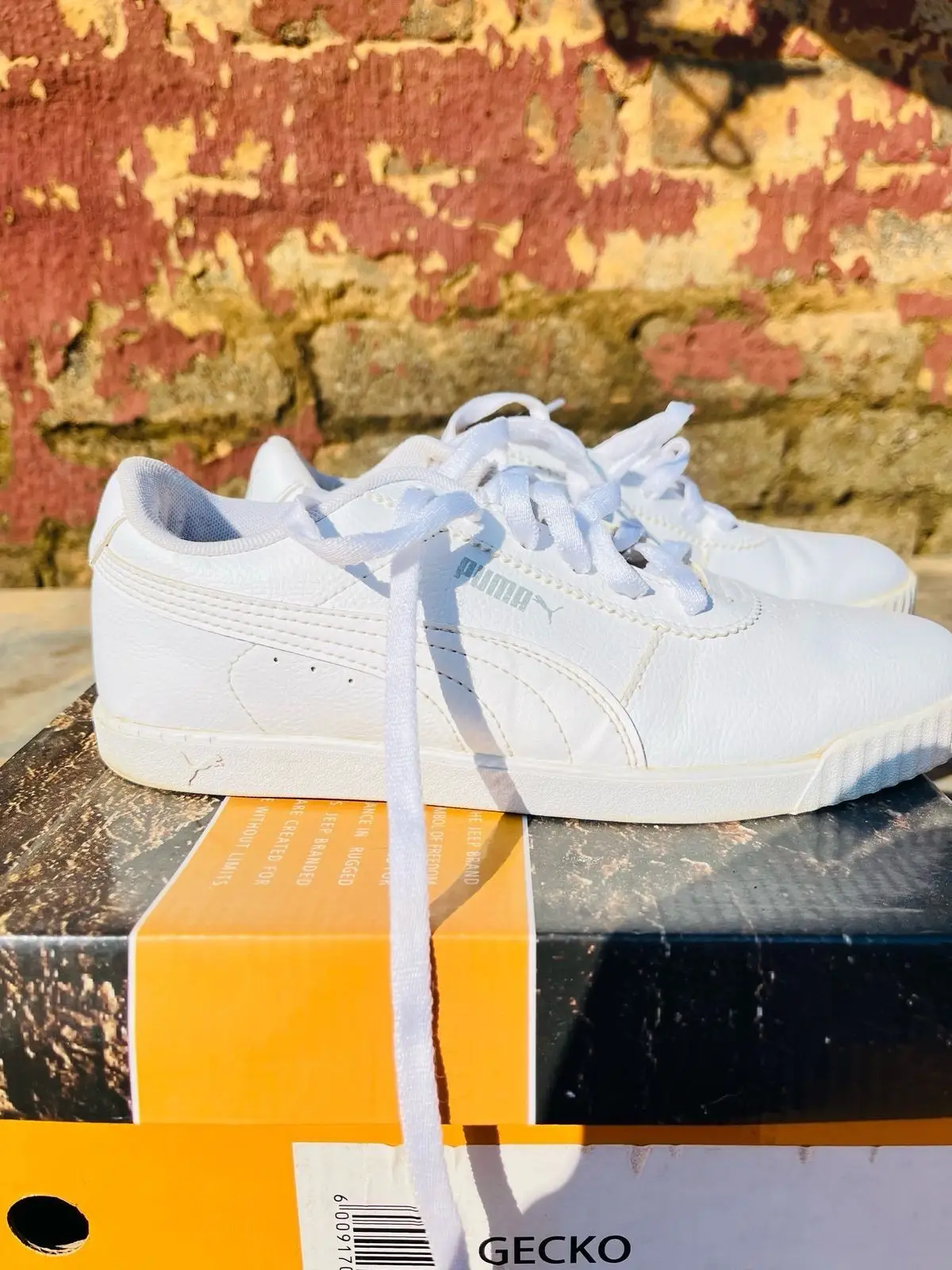 Puma White Leather Sneakers