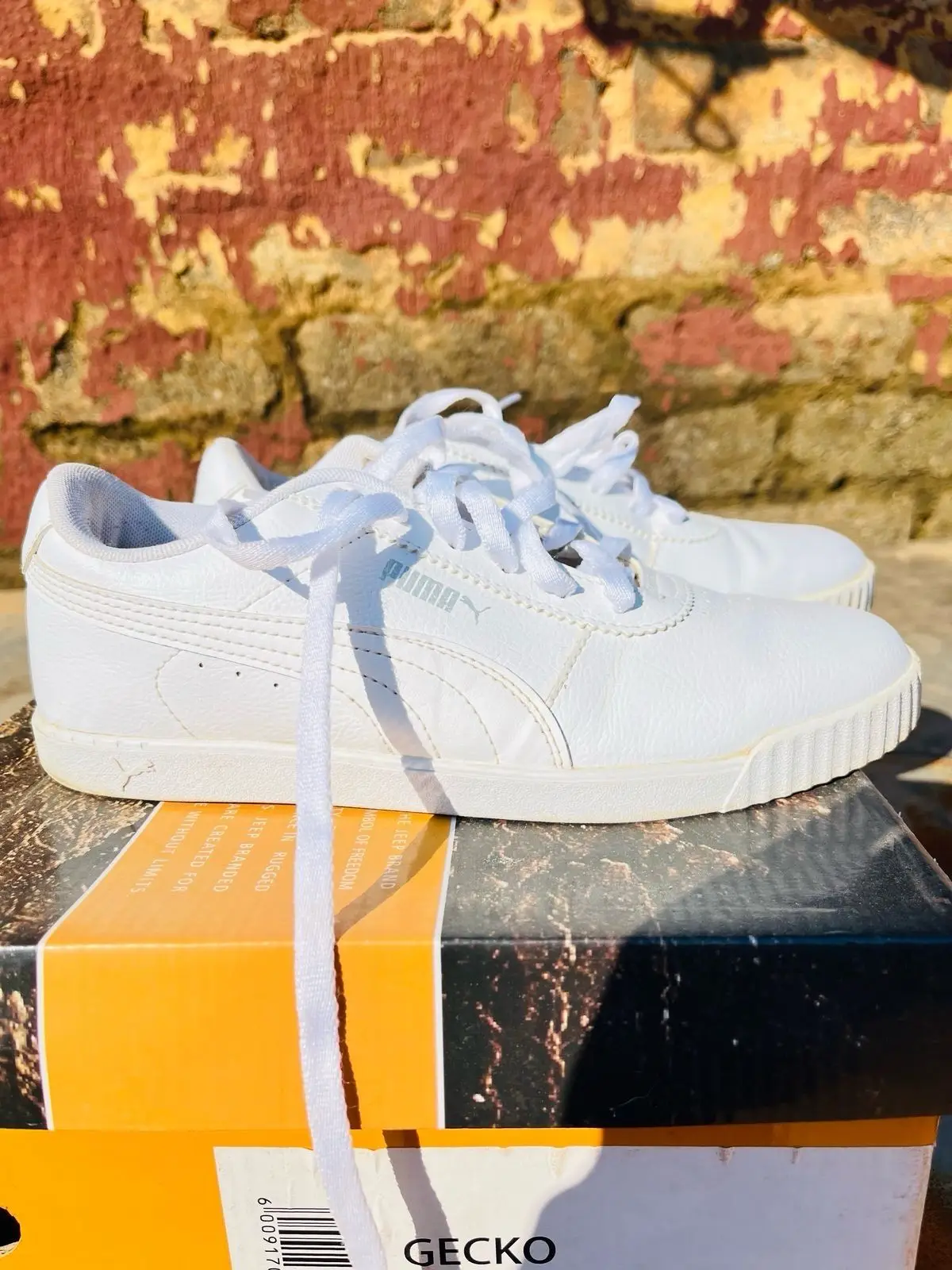 Puma White Leather Sneakers