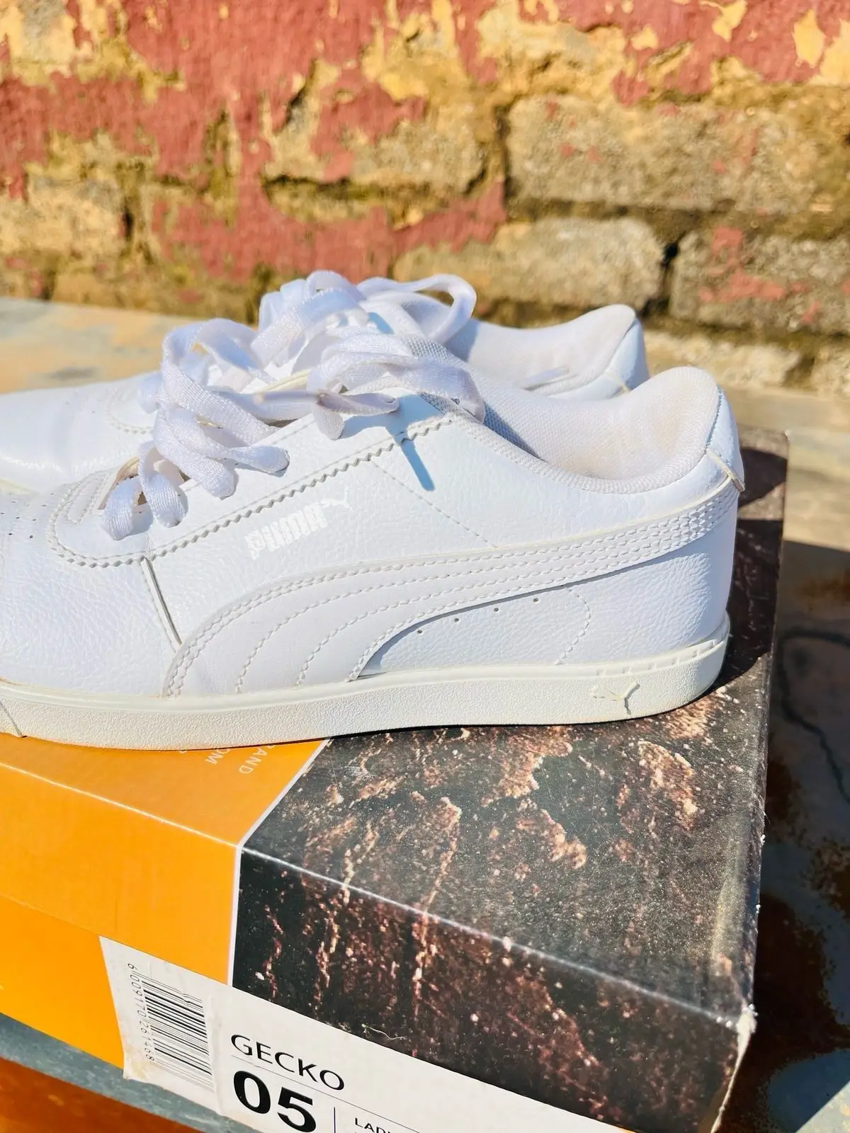 Puma White Leather Sneakers