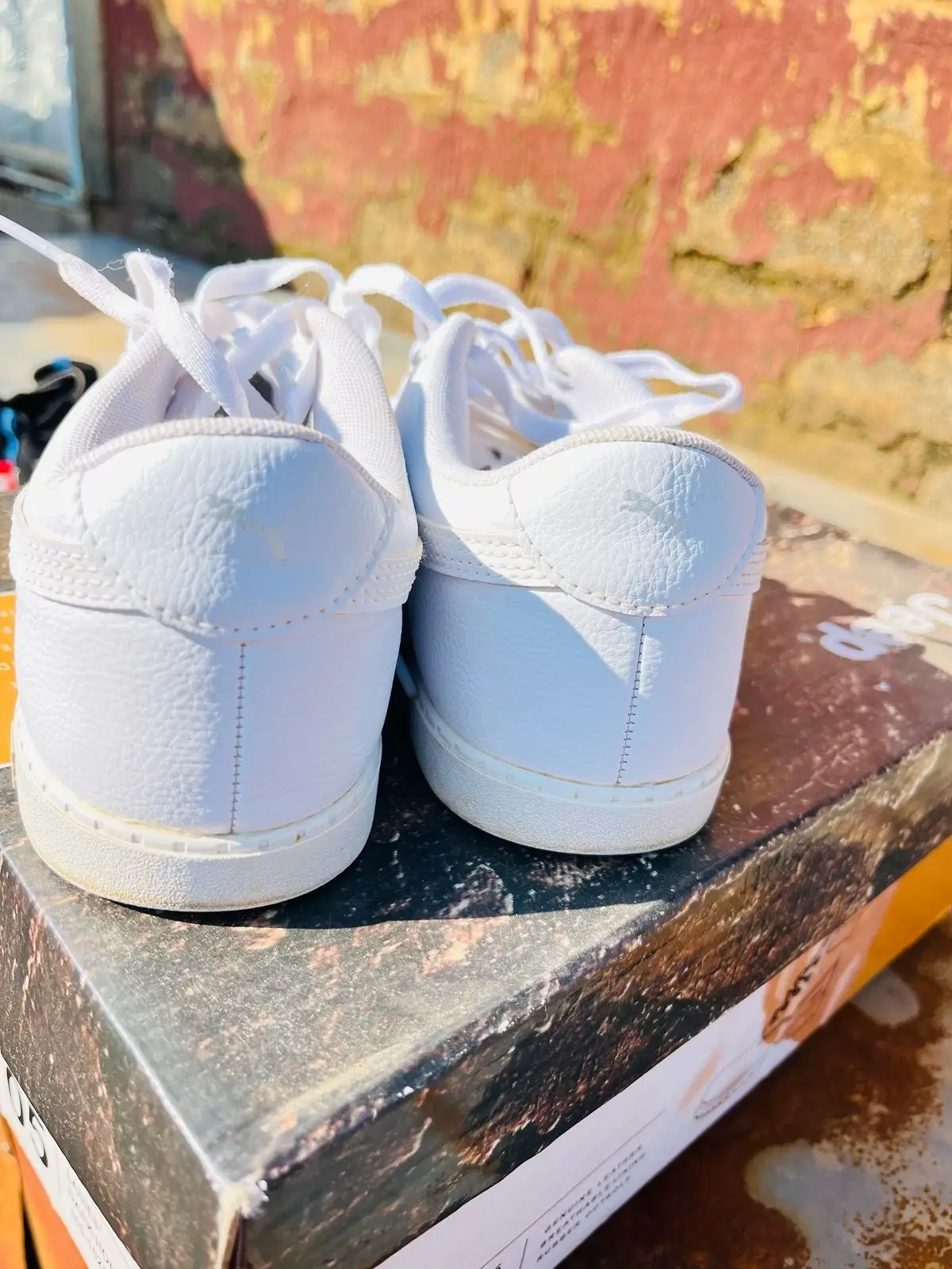 Puma White Leather Sneakers
