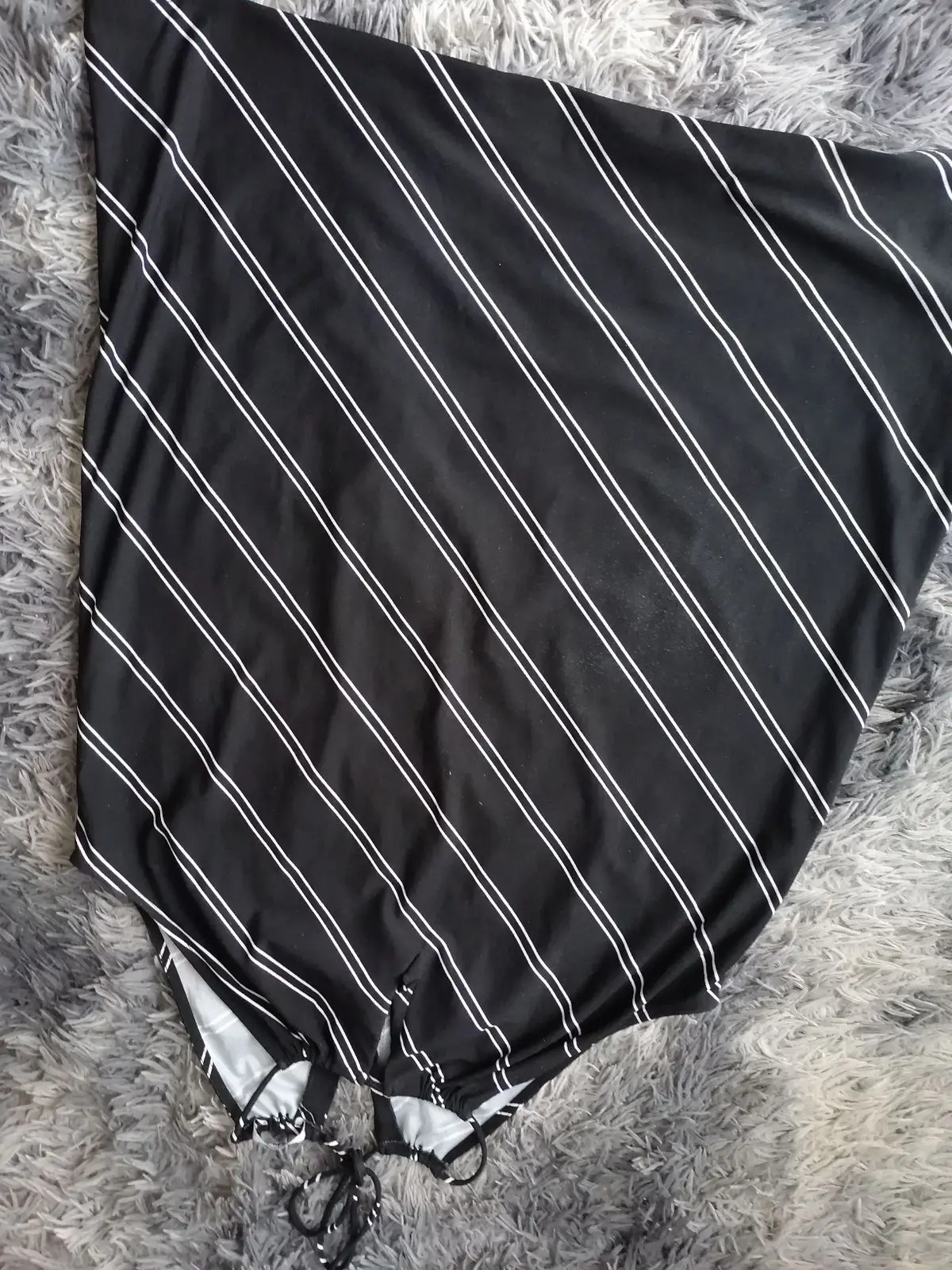 Mango Basics Black and White Striped Top