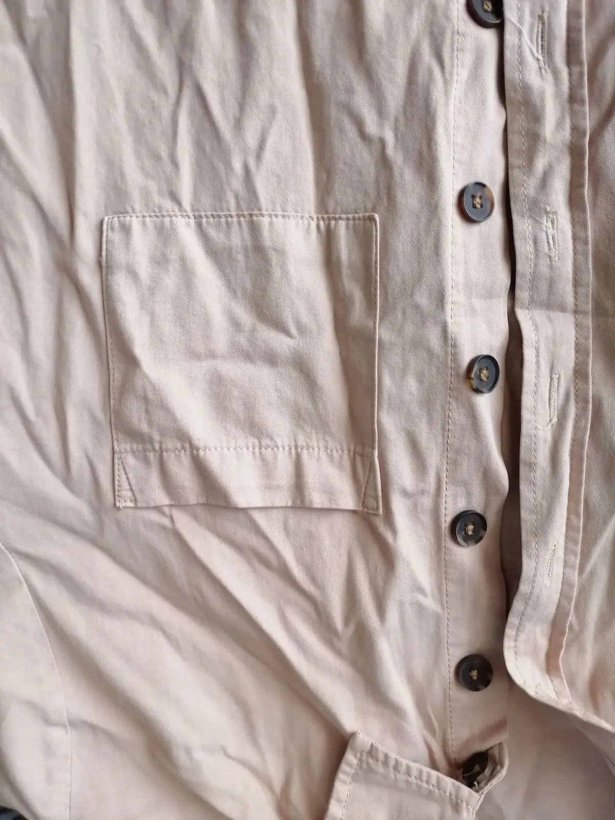 Mr Price Beige Button-Down Utility Shirt Size 38