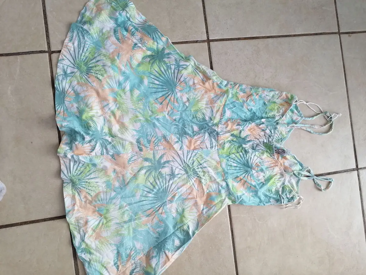 Tropical Palm Print Dress
