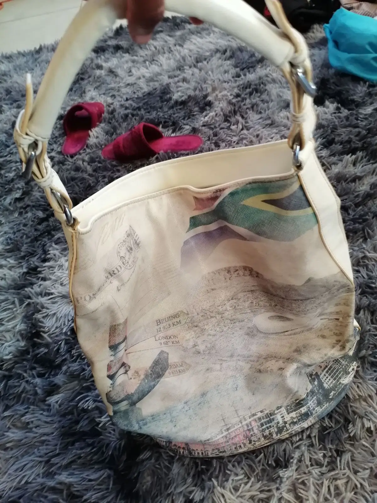 South African Travel Print Shoulder Bag