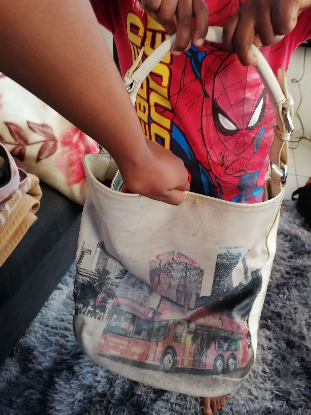 South African Travel Print Shoulder Bag