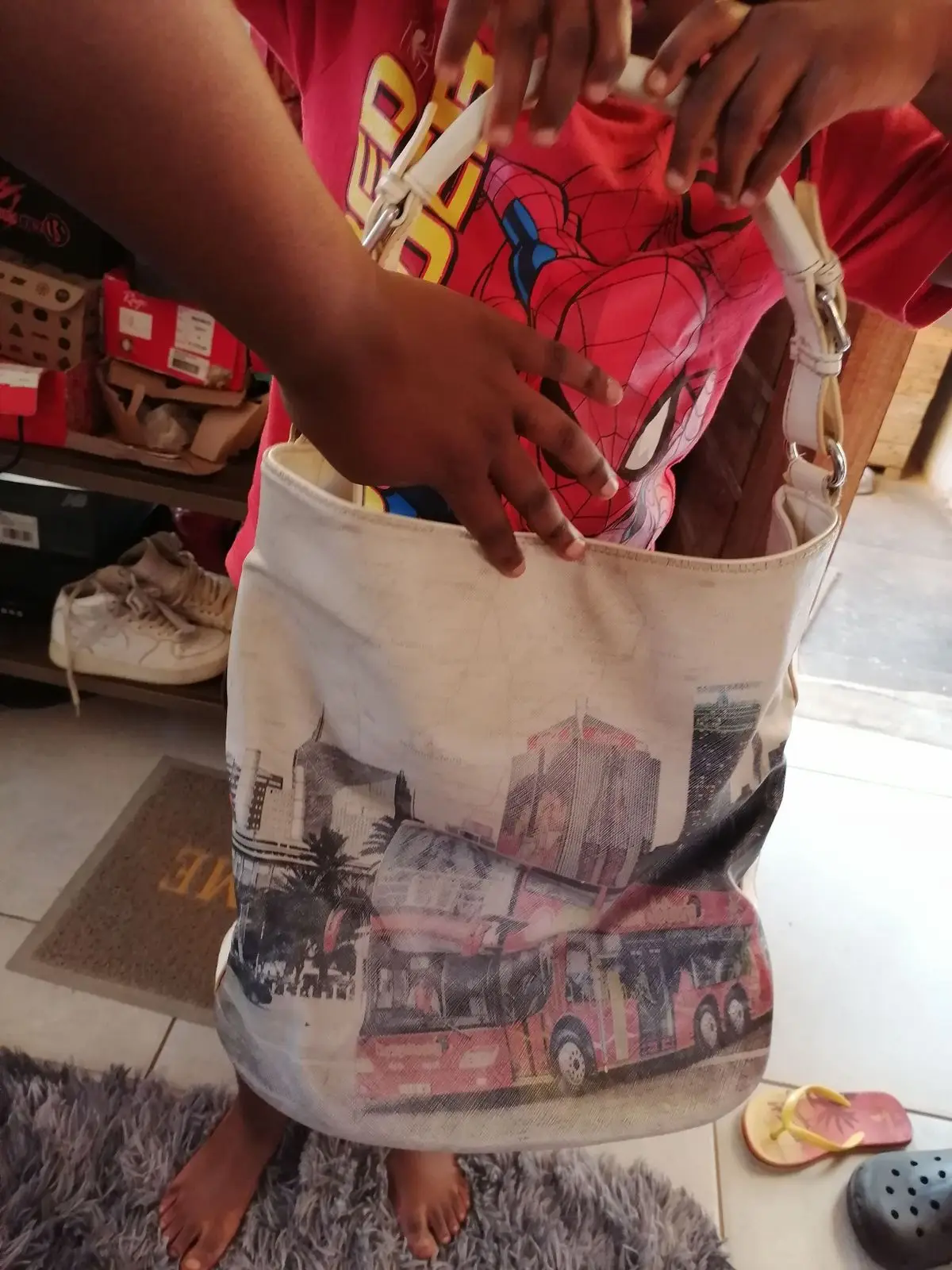 South African Travel Print Shoulder Bag
