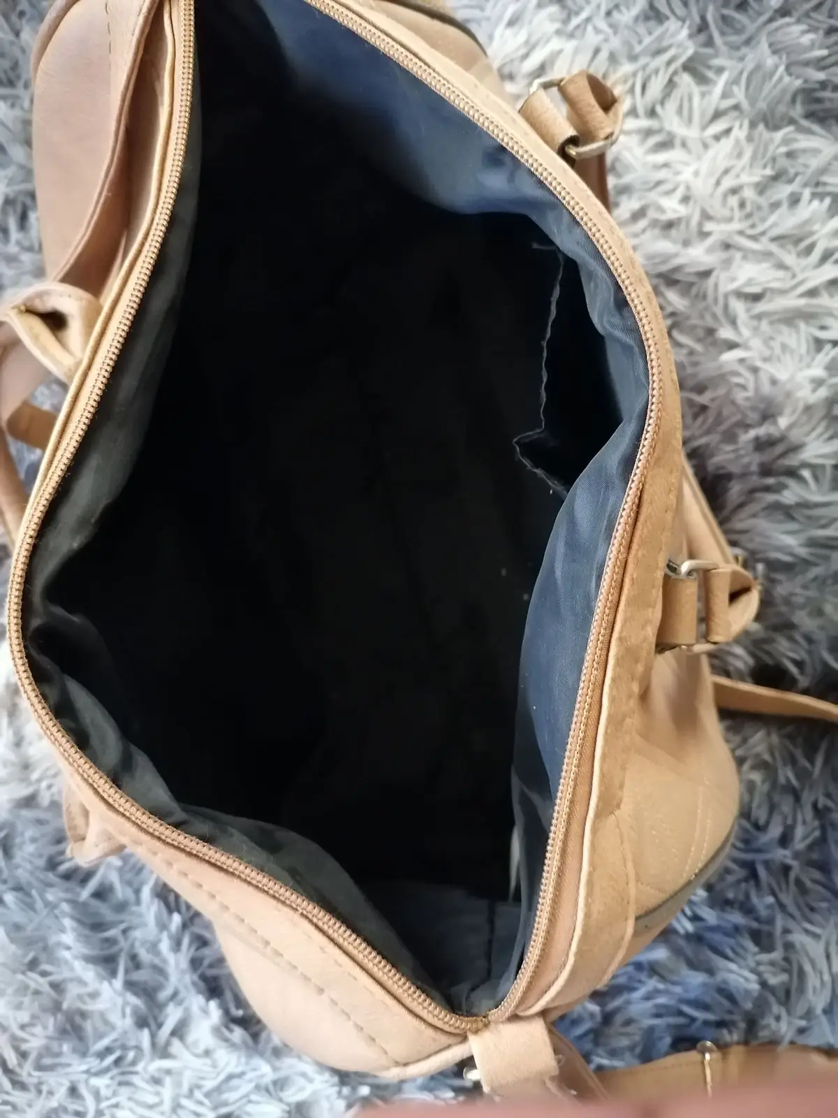 Mr Price Tan Geometric Stitched Handbag
