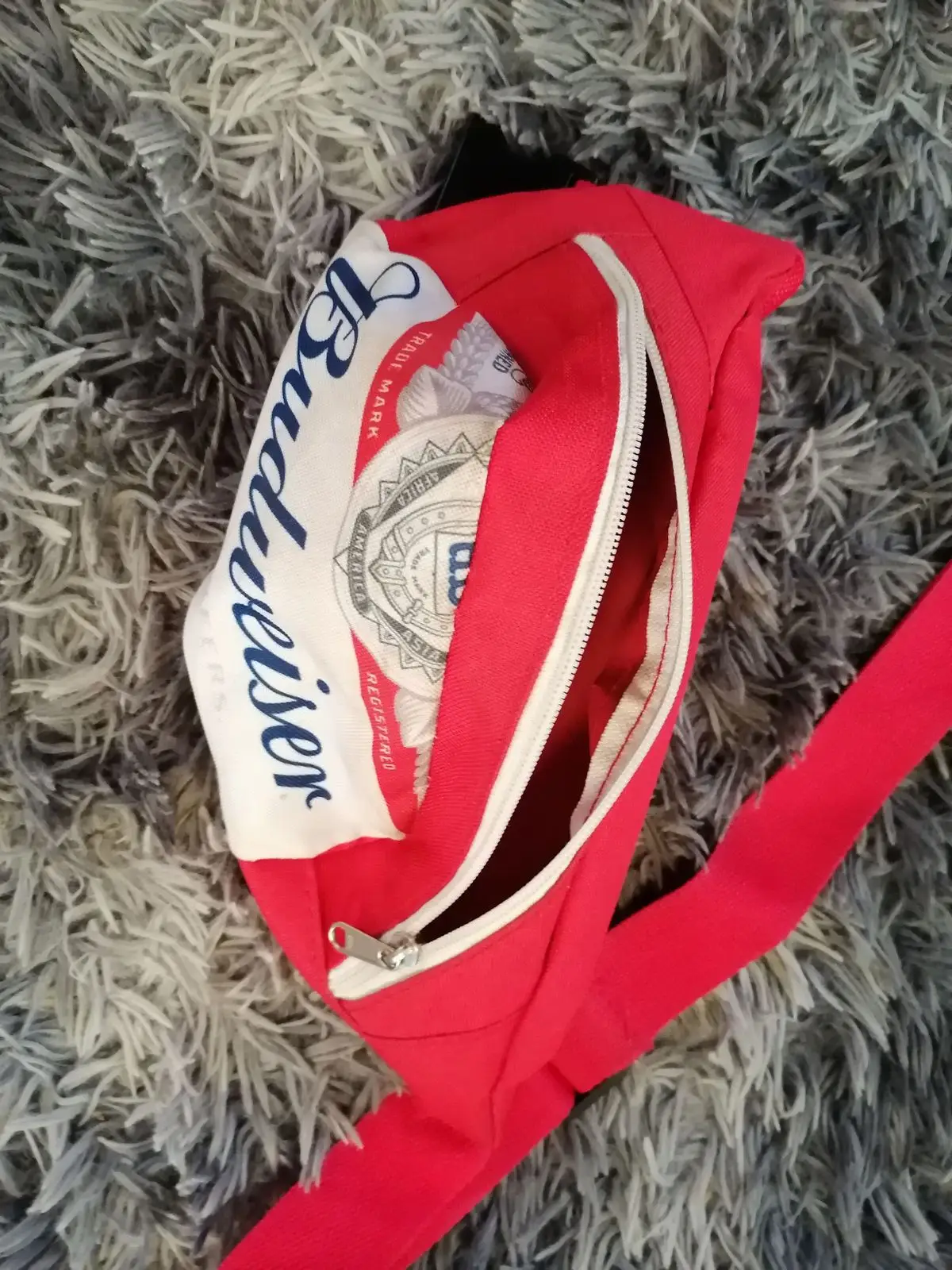 Red Nylon Fanny Pack