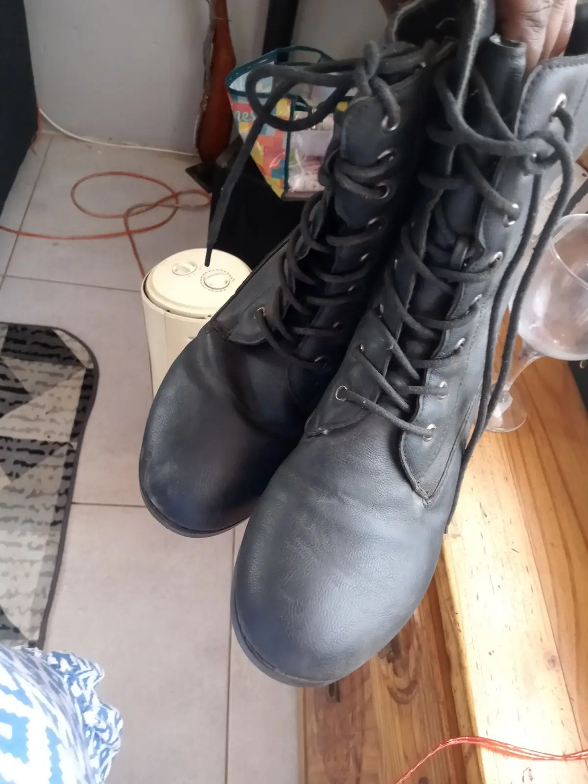 Mr Price Black Lace-Up Combat Boots