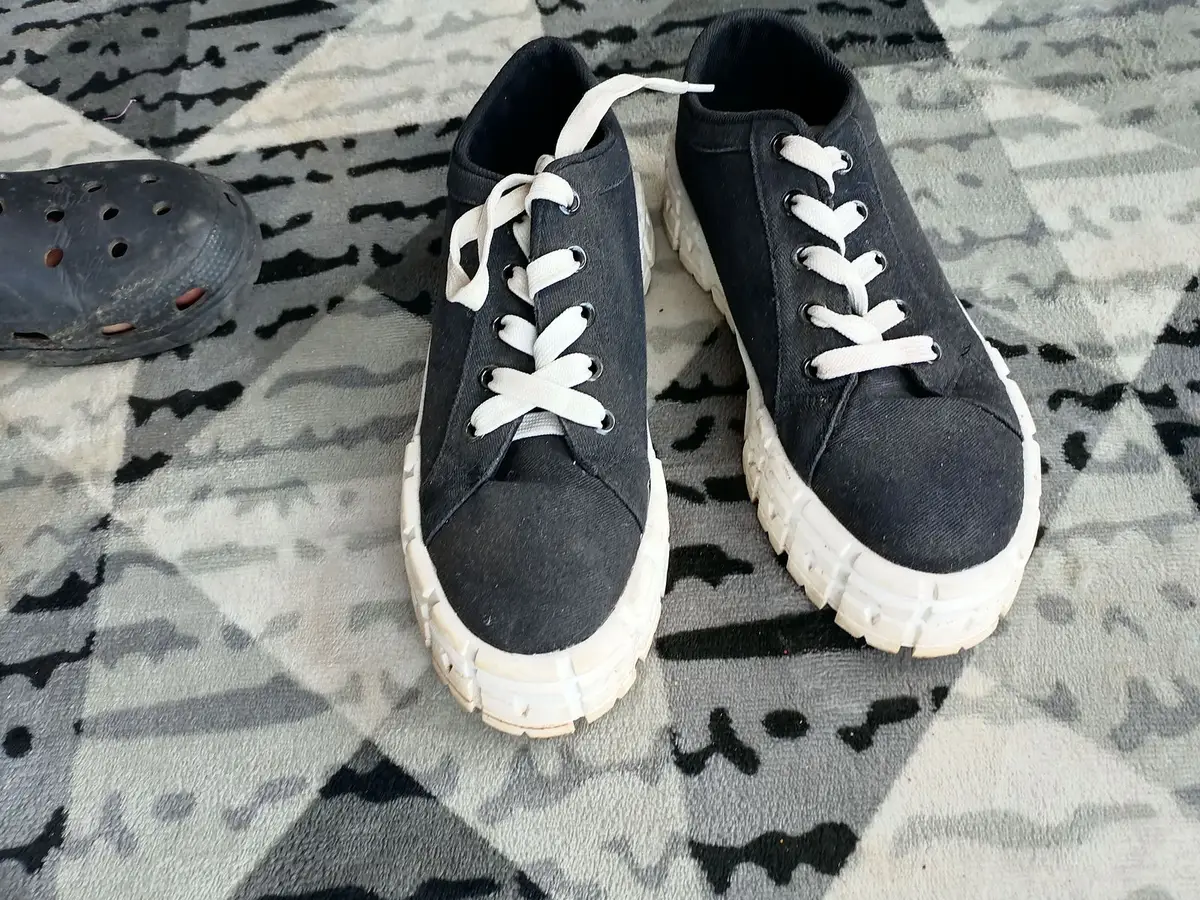 Mr Price Black Canvas Platform Sneakers