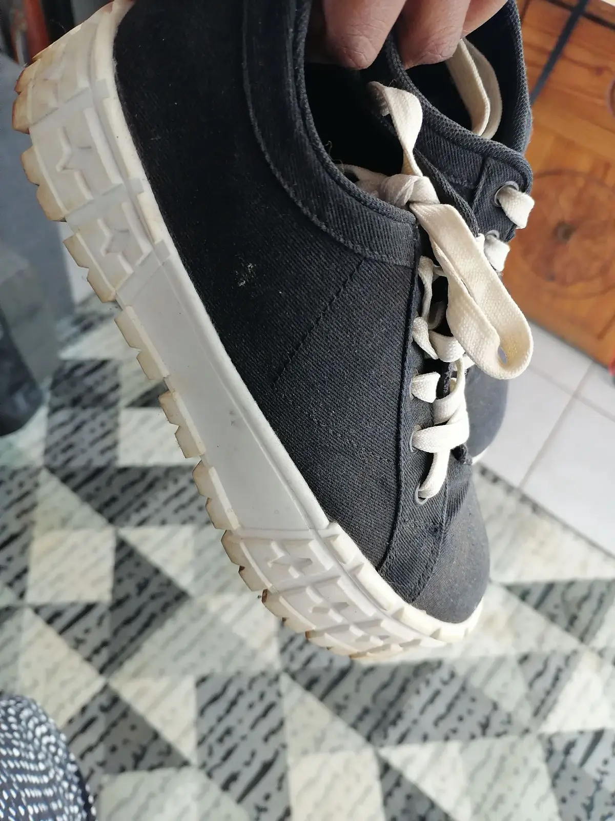 Mr Price Black Canvas Platform Sneakers